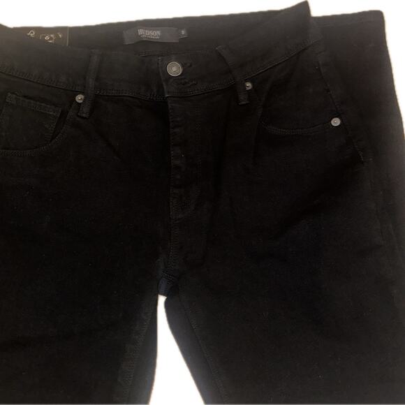 Hudson Women's black Mid-Rise Stretch Straight Denim Jeans - Picture 3 of 3